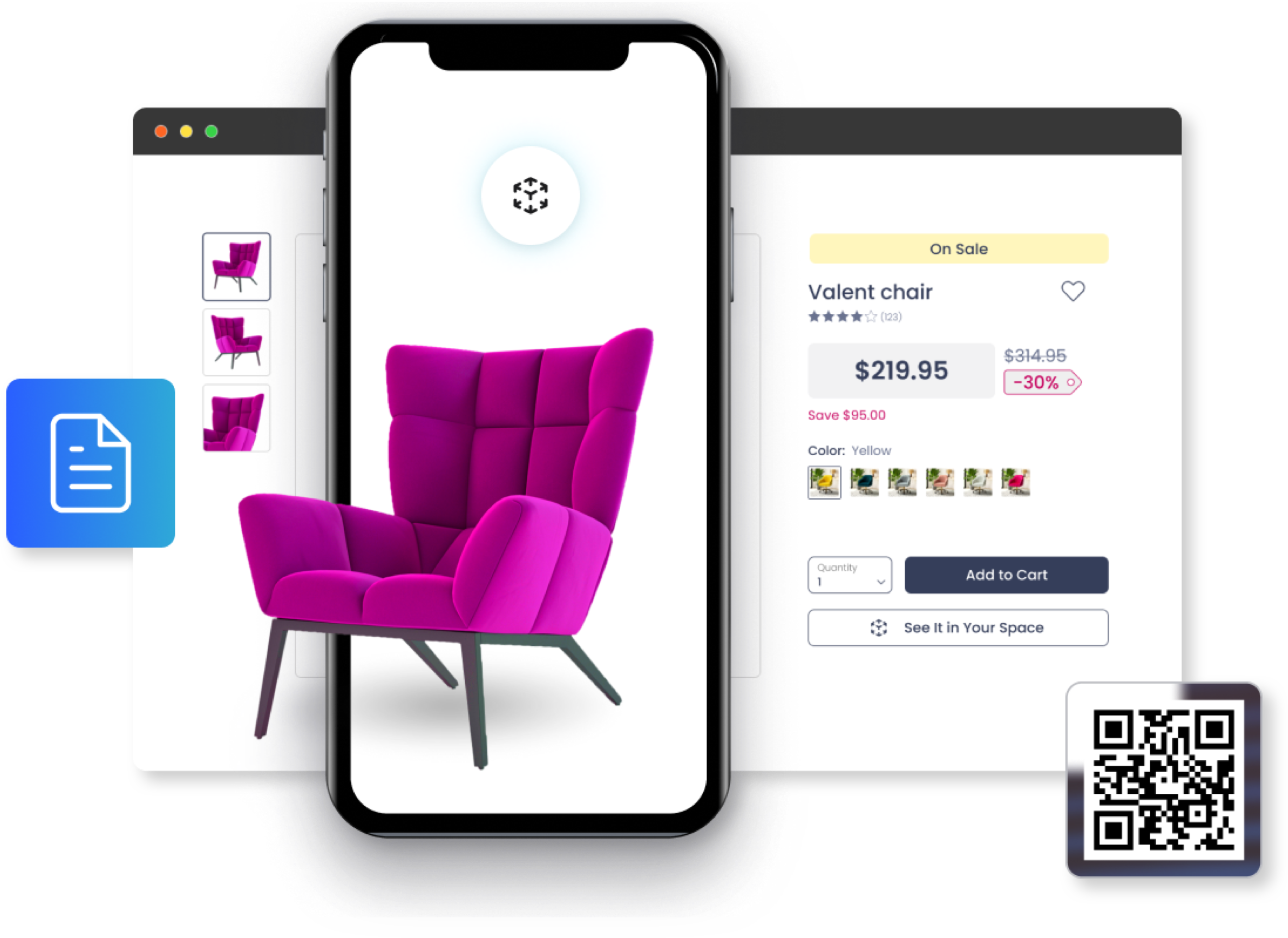 Close-up of sofa fabric and wood grain—photoreal 3D materials for furniture eCommerce