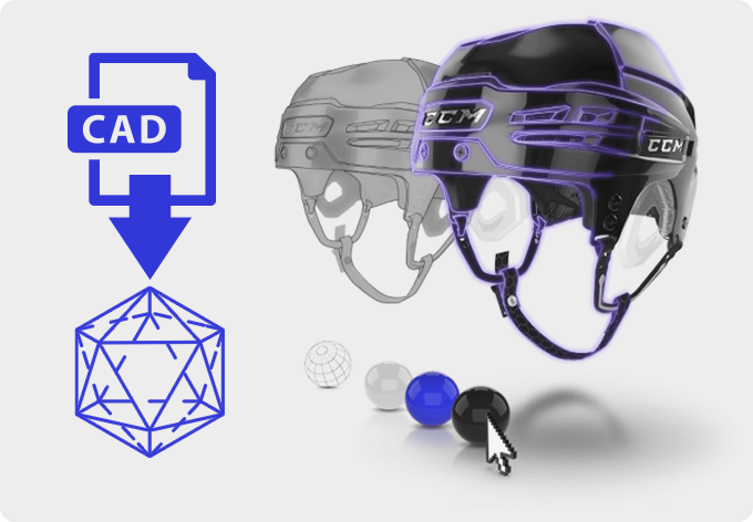 Interactive 3D exploded view of an industrial component with option toggles
