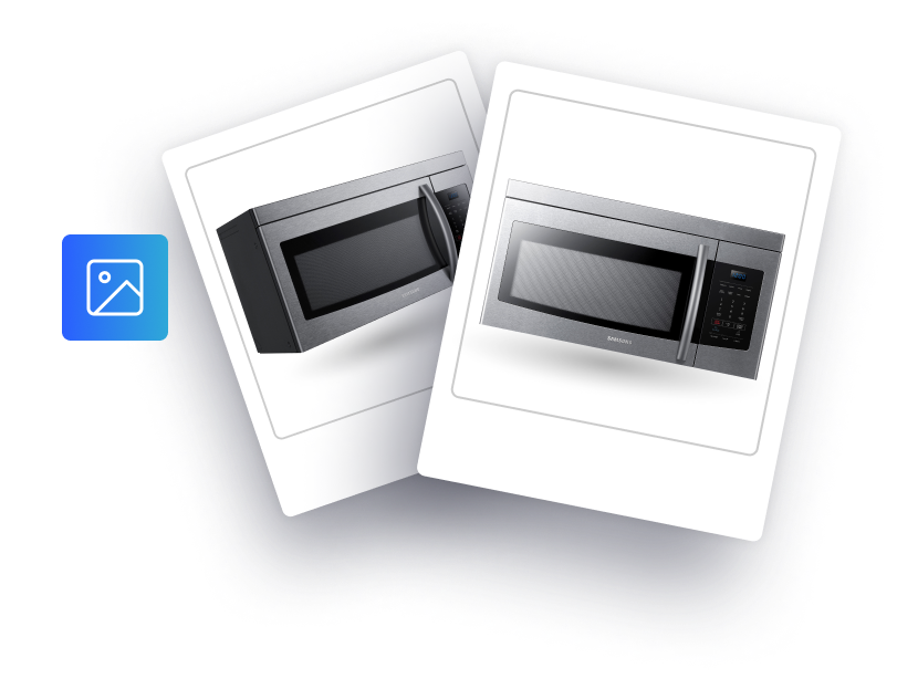 Interactive 3D microwave with variants and finish selector