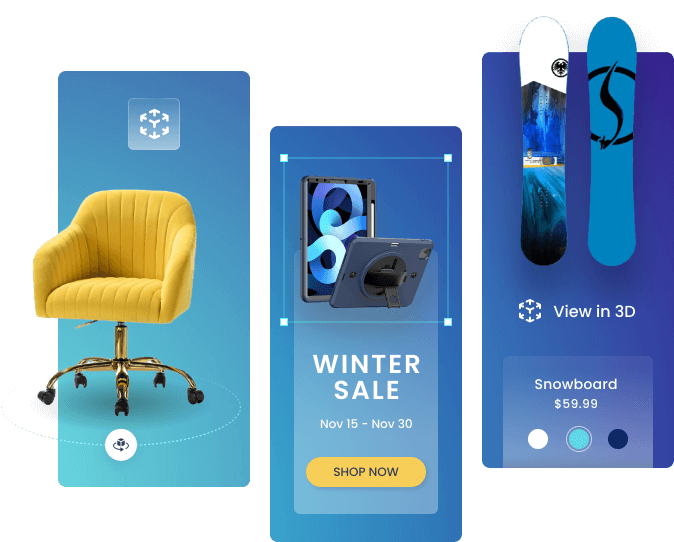 ARitize3D publishing GLB and USDZ 3D models to web, mobile, ads, and marketplaces with QR code handoff and enterprise performance.