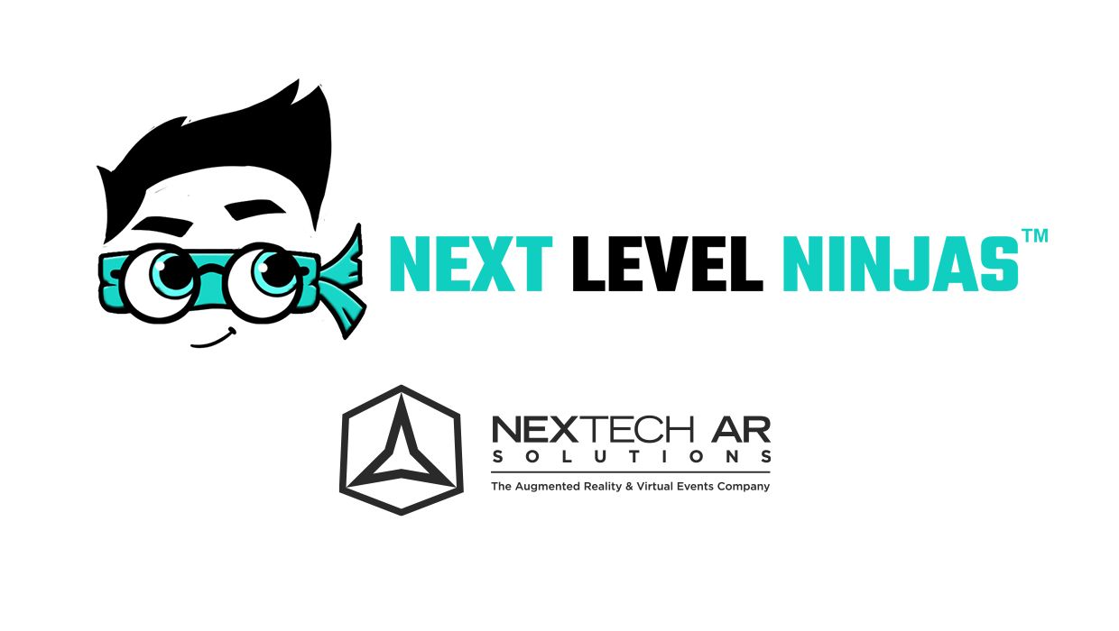 Nextech AR Solutions logo with Next Level Ninjas logo