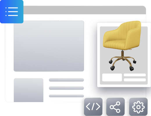 Shopify 3D and AR integration with lightweight embed code for product pages, Core Web Vitals-friendly performance, and built-in analytics tracking.