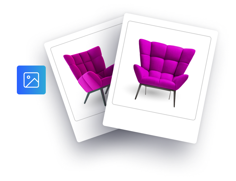 3D product renders and 360° spins generated from a single model for PDPs, ads, videos, and consistent eCommerce imagery.